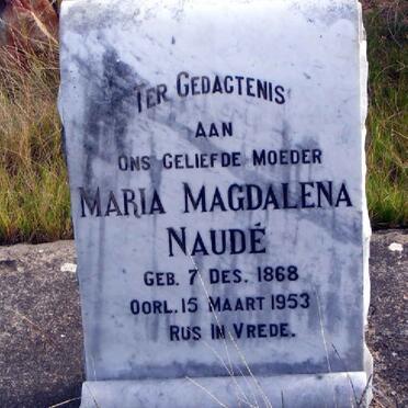 NAUDÉ Maria Magdalena 1868-1953