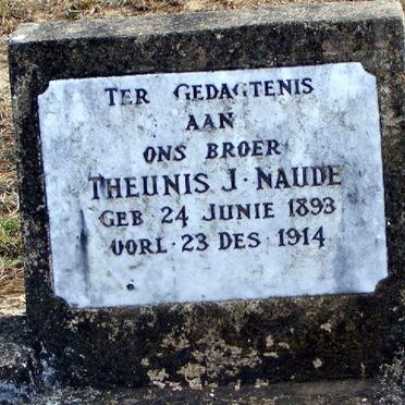 NAUDE Theunis J. 1893-1914