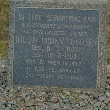 GOOSEN Willem Johannes 1902-1960