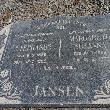 JANSEN Stephanus 1890-1958 & Margaretha Susanna 1896-1977