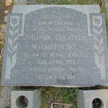 MARMETSCHKE Johanna Dorothea nee VAN DER MERWE 1880-1950