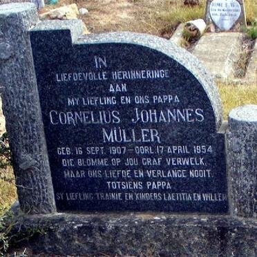 MÜLLER Cornelius Johannes 1907-1954