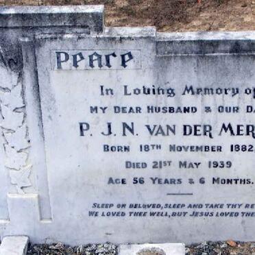 MERWE P.J.N., van der 1882-1939