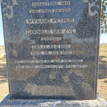 ZYL Wynand Petrus Cornelis, van 1883-1950
