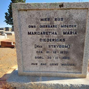 DIEDERICKS Margaretha Maria nee STRYDOM 1877-1960