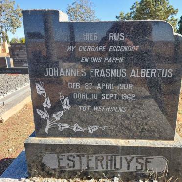 ESTERHUYSE Johannes Erasmus Albertus 1908-1962