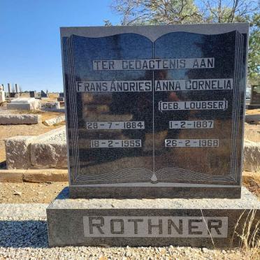 ROTHNER Frans Andries 1884-1955 &amp; LOUBSER Anna Cornelia 1887-1968
