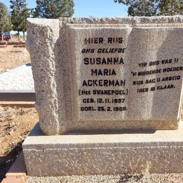 ACKERMAN Susanna Maria nee SWANEPOEL 1897-1958
