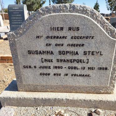 STEYL Susanna Sophia nee SWANEPOEL 1880-1958