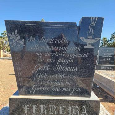 FERREIRA Gert Thomas 1926-1962