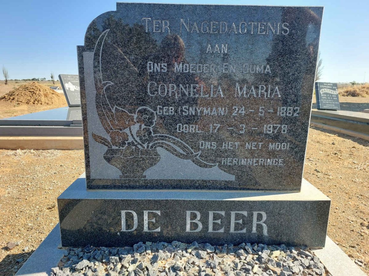 BEER Cornelia Maria, de nee SNYMAN 1882-1978