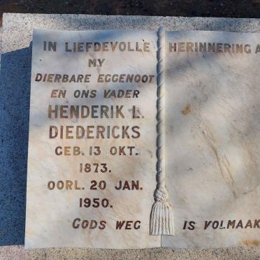 DIEDERICKS Henderik L. 1873-1950