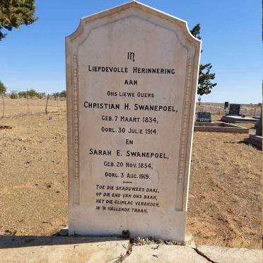 SWANEPOEL Christian H. 1834-1914 &amp; Sarah E. 1854-1919