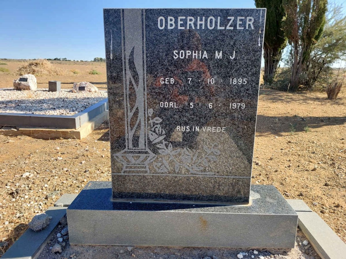 OBERHOLZER Sophia M.J. 1895-1979