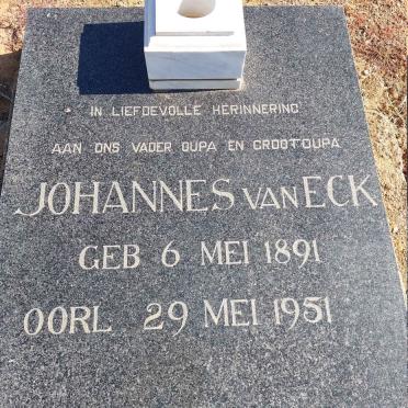 ECK Johannes, van 1891-1951