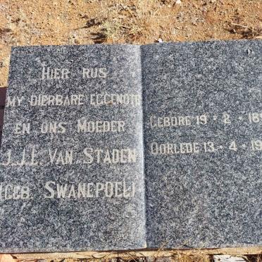 STADEN J.J.L., van nee SWANEPOEL 1895-1956