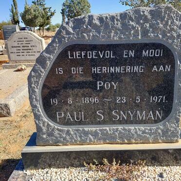 SNYMAN Paul S. 1896-1971