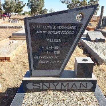 SNYMAN Millicent 1894-1966