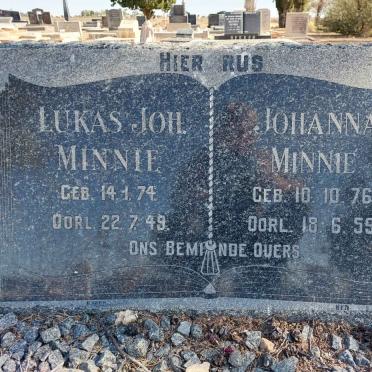 MINNIE Lukas Joh. 1874-1949 &amp; Johanna 1876-1959