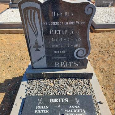 BRITS Pieter A.J. 1925-1969 :: BRITS Johan Peter 1950-2015 :: BRITS Anna Magrieta 1951-2016