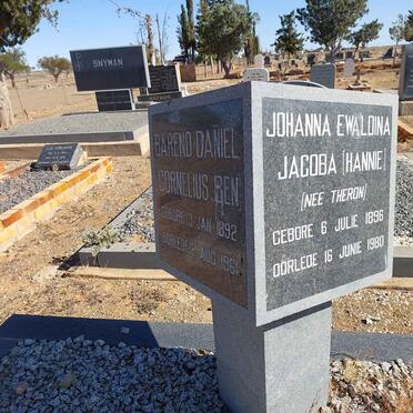 SNIJMAN Barend Daniel Cornelius 1892-1961 &amp; Johanna Ewaldina Jacoba THERON 1896-1880 _3