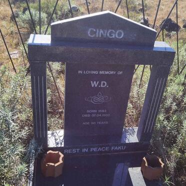 CINGO W.D. 1883-1933
