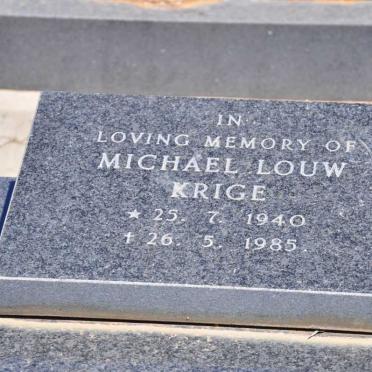 KRIGE Michael Louw 1940-1985