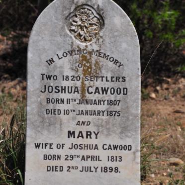 CAWOOD Joshua 1807-1875 &amp; Mary 1813-1898