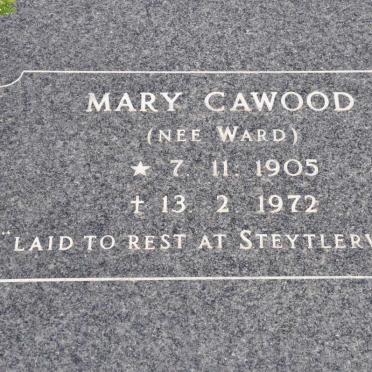 CAWOOD Ernest William Dombey 1910-1979 &amp; Mary WARD 1905-1972