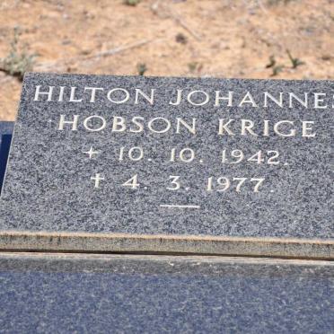 KRIGE Hilton Johannes Hobson 1942-1977