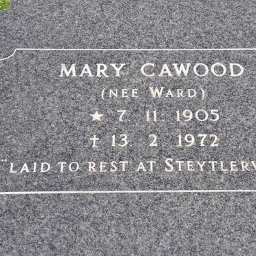 CAWOOD Ernest William Dombey 1910-1979 &amp; Mary WARD 1905-1972