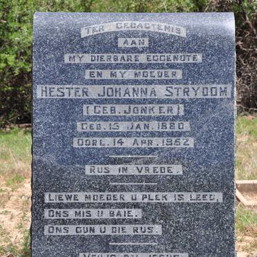 STRYDOM Hester Johanna nee JONKER 1880-1952
