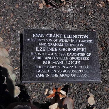 ELLINGTON Ryan Grant 1978-2009 &amp; Ilze GROESBEEK 1981-2009 :: ELLINGTON Michael Logie 2009-2009