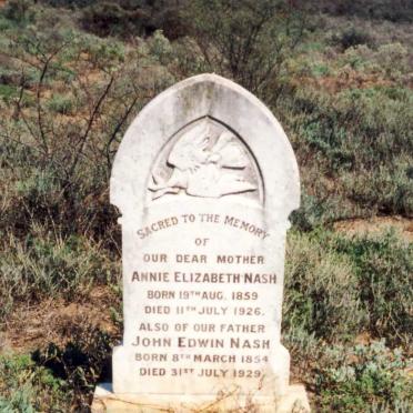 NASH John Edwin 1854-1929 &amp; Annie Elizabeth 1859-1926
