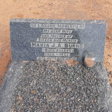 BURNS Maria J.A. nee ALLERS 1925-1952
