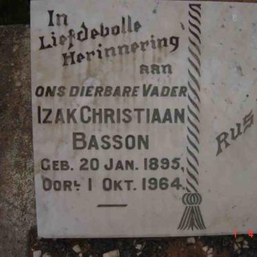 BASSON Izak Christiaan 1895-1964