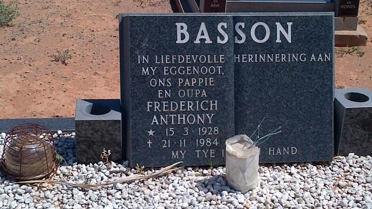 BASSON Frederich Anthony 1928-1984