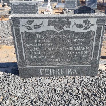 FERREIRA Petrus Hendrik 1877-1963 &amp; Susanna Maria 1894-1986