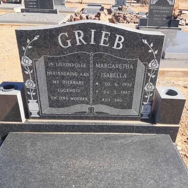 GRIEB Margaretha Isabella 1932-1987