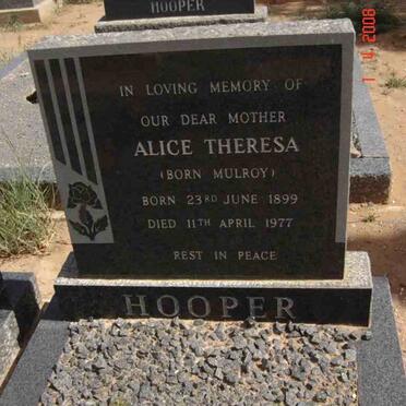 HOOPER Alice Theresa nee MULROY 1899-1977