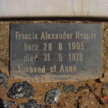 HOOPER Francis Alexander 1905-1978