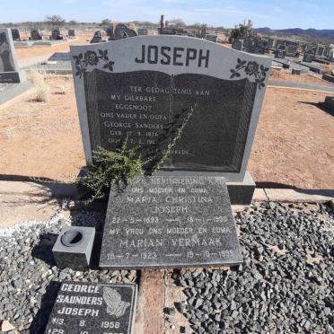 JOSEPH George Sanders 1876-1968 &amp; Maria Christina 1893-1990