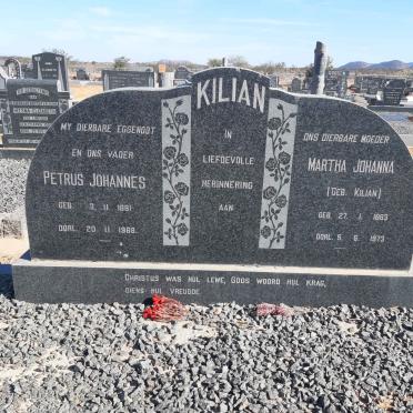 KILLIAN Petrus Johannes 1881-1968 &amp; Martha Johanna KILLIAN 1883-1973