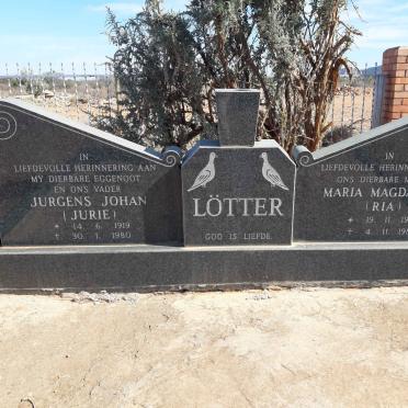 LOTTER Jurgens Johan 1919-1980 &amp; Maria Magdalena 1930-1984
