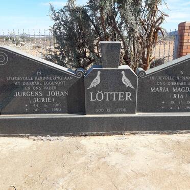 LOTTER Jurgens Johan 1919-1980 &amp; Maria Magdalena 1930-1984
