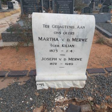 MERWE Joseph, v.d. 1872-1949 &amp; Martha KILIAN 1873-1959