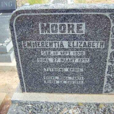 MOORE Emmerentia Elizabeth 1930-1957