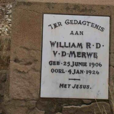 MERWE William R.D., v.d. 1906-1926