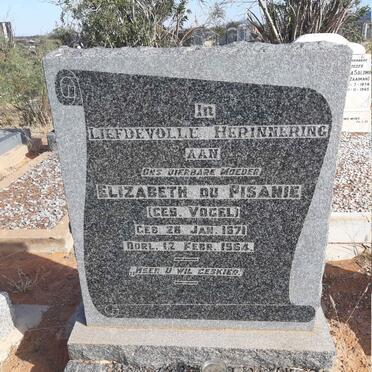 PISANIE Elizabeth, du nee VOGEL 1871-1964