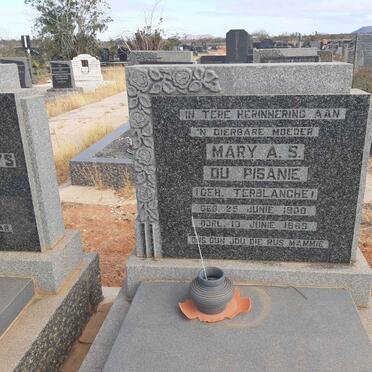 PISANIE Mary A.S., du nee TERBLANCHE 1900-1969